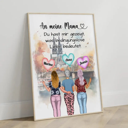 Mama Poster Unsere Mama Deine Liebe Für 2 bis 4 Töchter