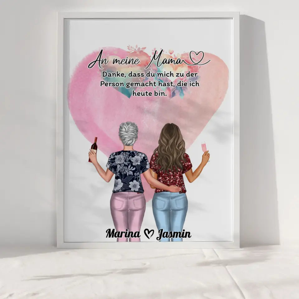 Personalisiertes Mama Poster An Mama Du hast mich gemacht Mit Namen