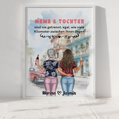 Mama Poster Muttertag Mama und Tochter sind nie getrennt