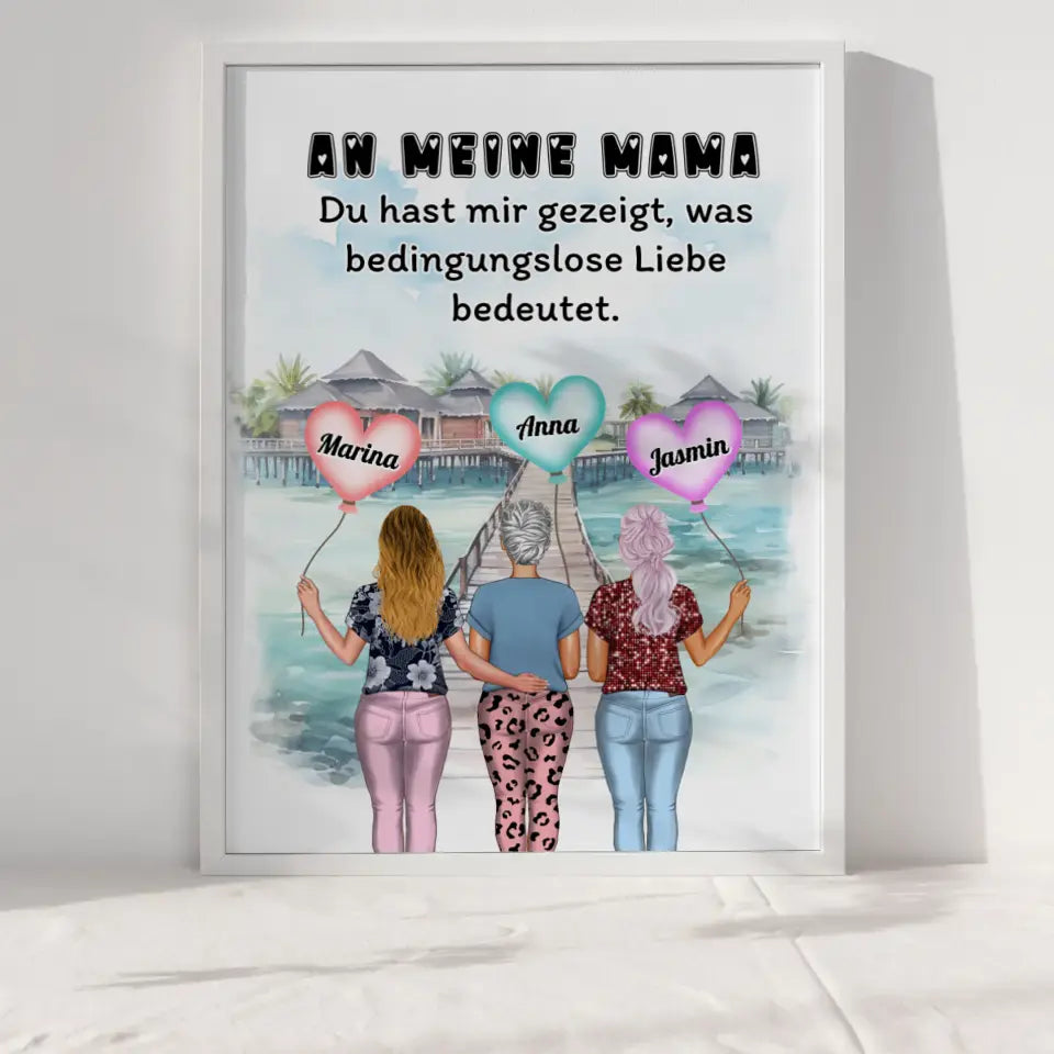 Poster Mama Unsere Mama Heldin Für 2 bis 4 Töchter