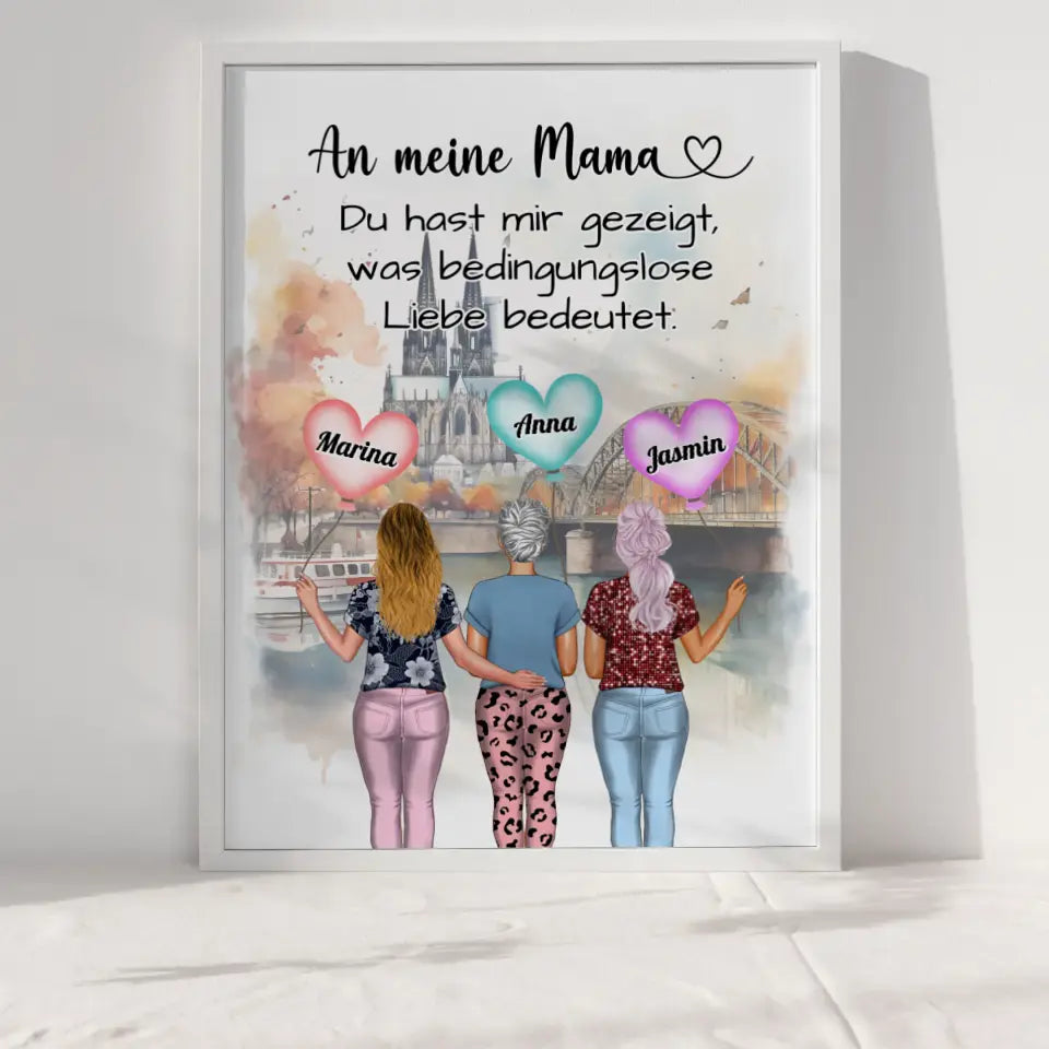 Mama Poster Unsere Mama Deine Liebe Für 2 bis 4 Töchter