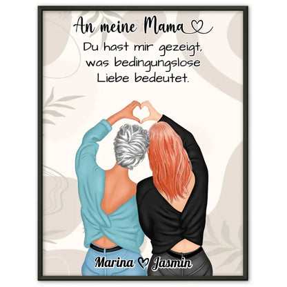 Mama Poster An Mama Bedingungslose Liebe Viele Optionen Boho Mit Namen