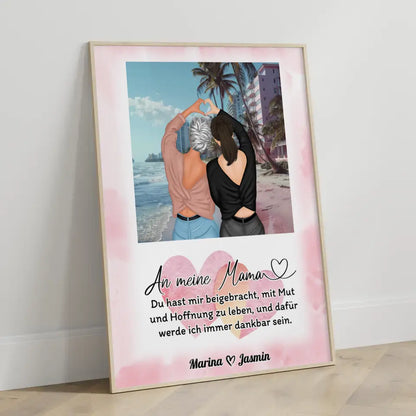 Mutter Tochter Poster Die Liebe zwischen Mama und Tochter Miami Strand