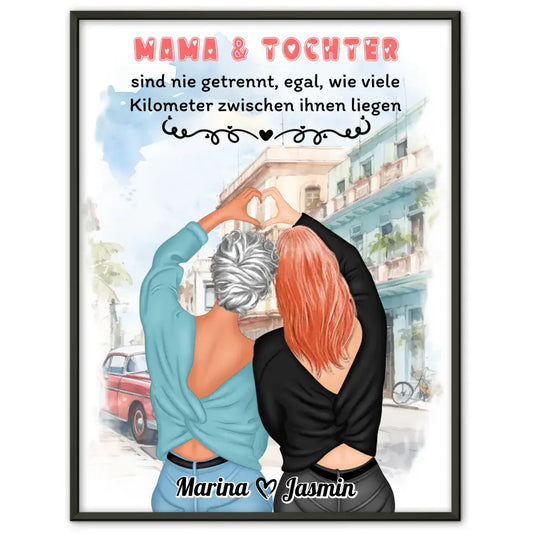 Mama Tochter Spruch Poster Nie getrennt