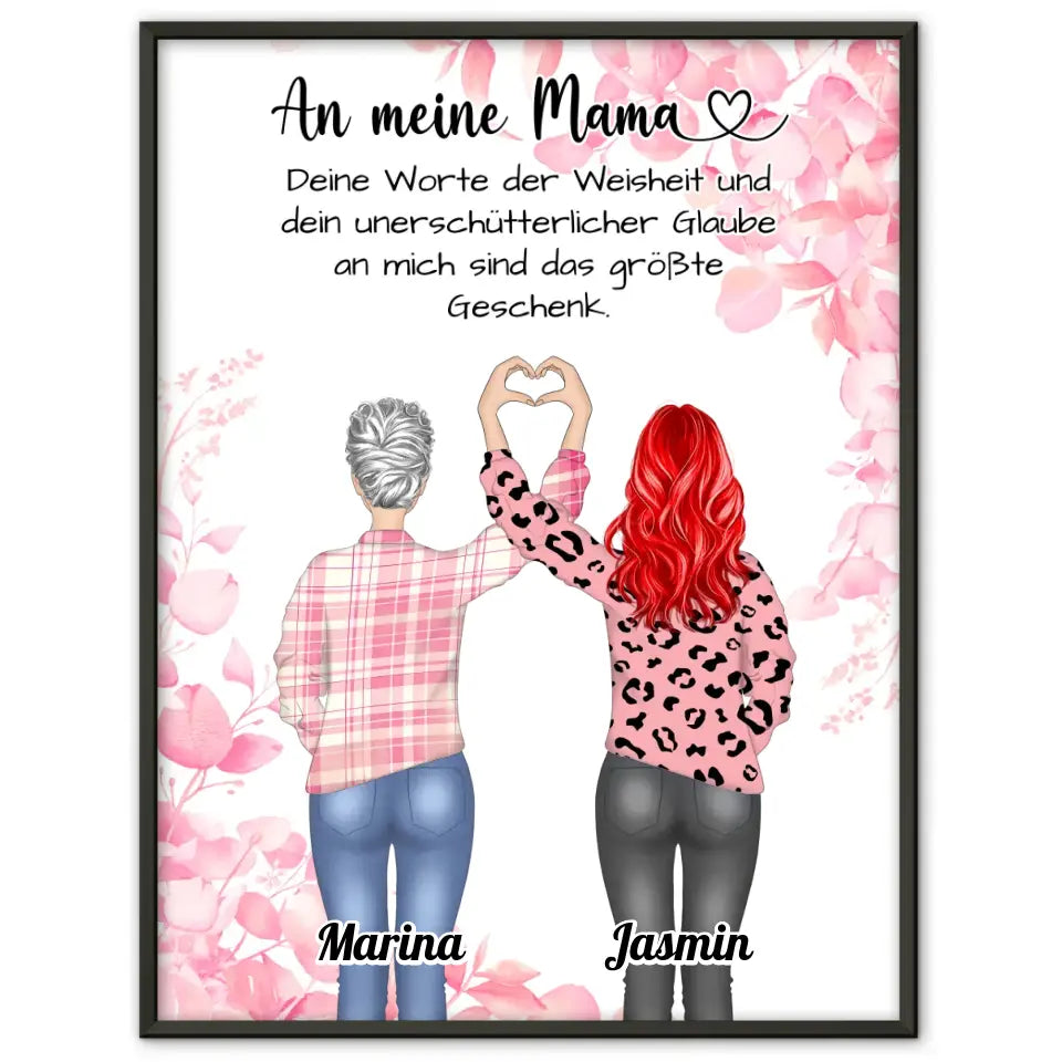 Mama Poster Muttertag Deine Worte Viele Optionen Herz Hände