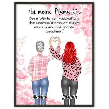 Mama Poster Muttertag Deine Worte Viele Optionen Herz Hände