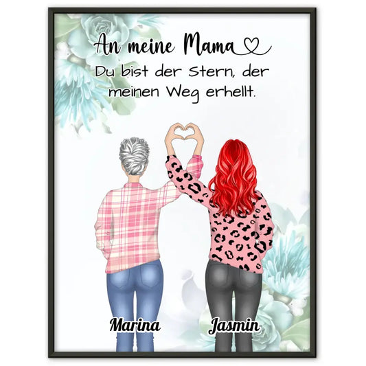 Mama Poster Muttertag Geschenk Du Bist der Stern Viele Optionen Herz Hände