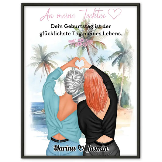 Personalisiertes Poster An Meine Tochter der glücklichste Tag 1