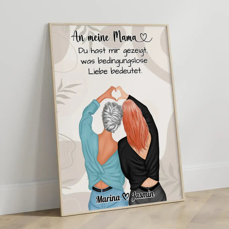 Mama Poster An Mama Bedingungslose Liebe Viele Optionen Boho Mit Namen