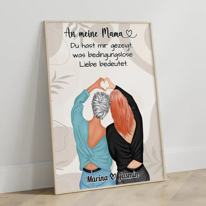 Mama Poster An Mama Bedingungslose Liebe Viele Optionen Boho Mit Namen