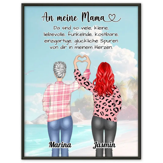 Personalisiertes Mama Tochter Poster Mein Herz