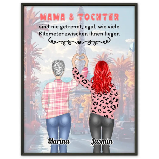 Mama Tochter Spruch Poster Mama und Tochter sind nie getrennt