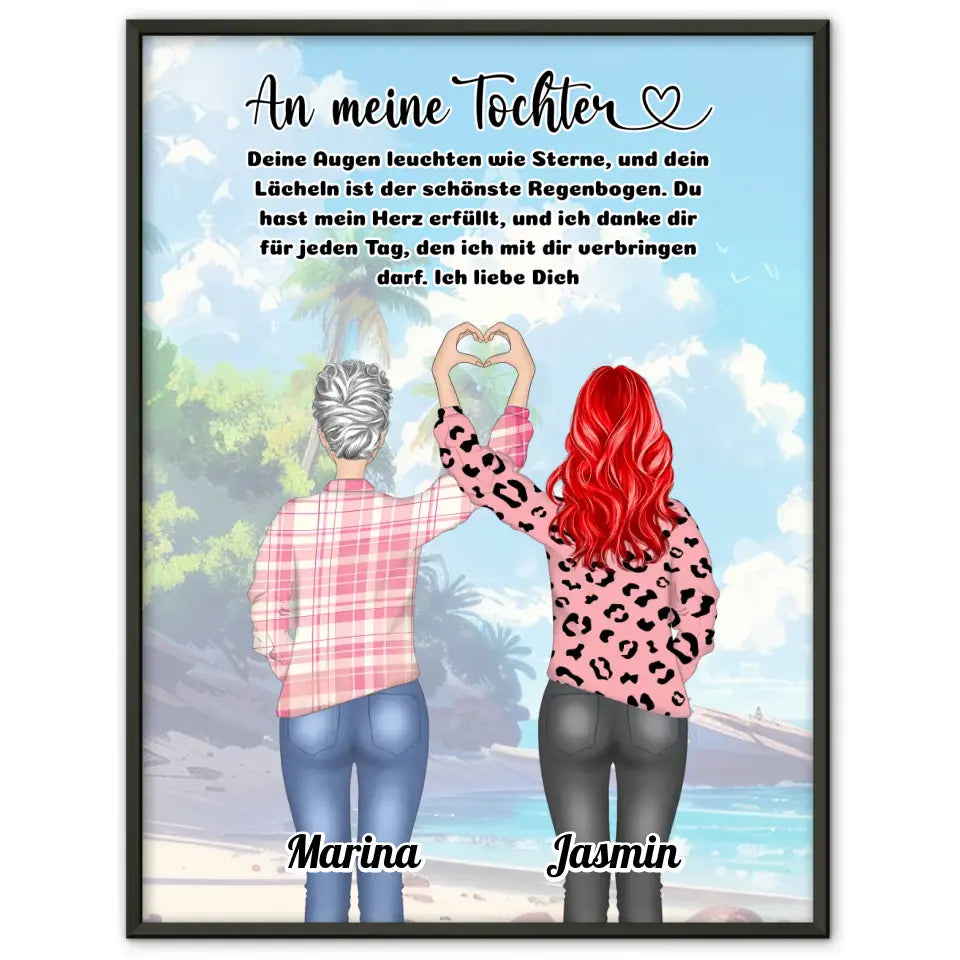 Personalisiertes Poster An Tochter Ich liebe Dich