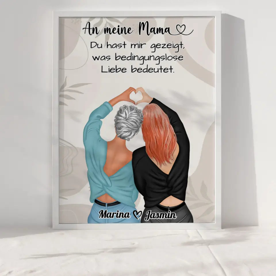 Mama Poster An Mama Bedingungslose Liebe Viele Optionen Boho Mit Namen