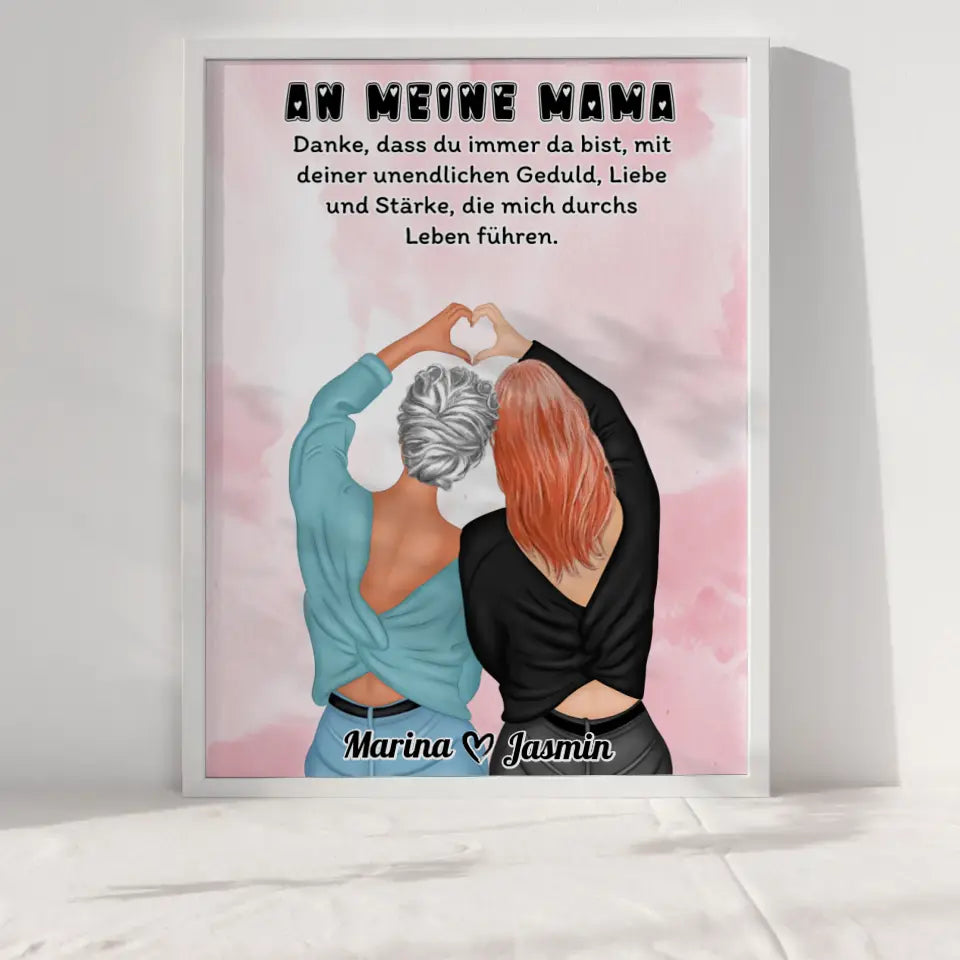 Mama Tochter Poster An Mama Danke dass du da bist Viele Optionen