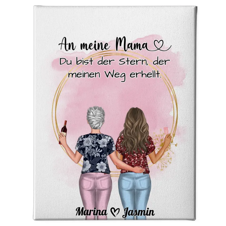 Mama Tochter Leinwand An Mama Du Bist der Stern