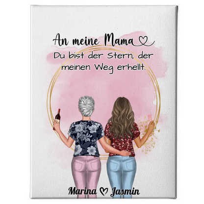 Mama Tochter Leinwand An Mama Du Bist der Stern