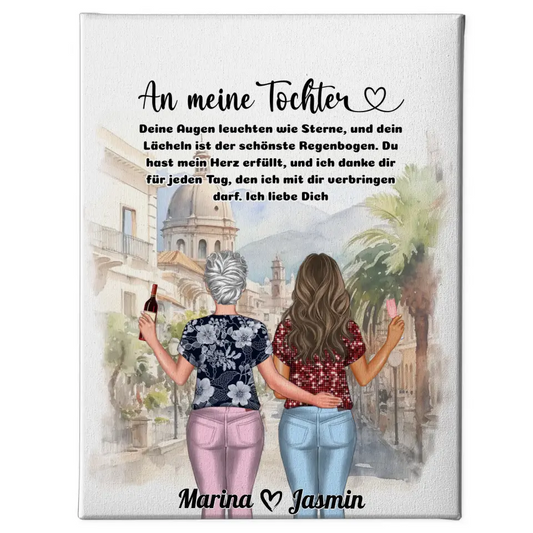 Personalisierte Leinwand An Tochter Ich liebe Dich Viele Optionen 1