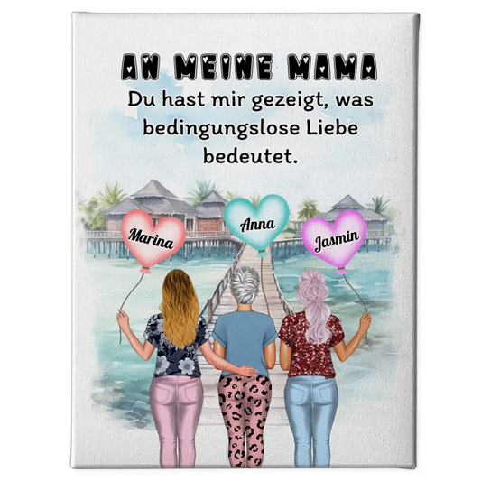 Leinwand für Mamas Unsere Mama Heldin Für 2 bis 4 Töchter