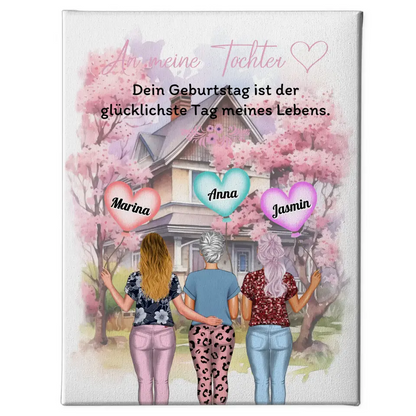 Muttertagsgeschenk Leinwand Unsere Mama Spuren im Herzen