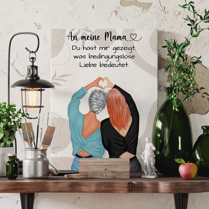 Personalisierte Leinwand An Mama Bedingungslose Liebe Boho Mit Namen