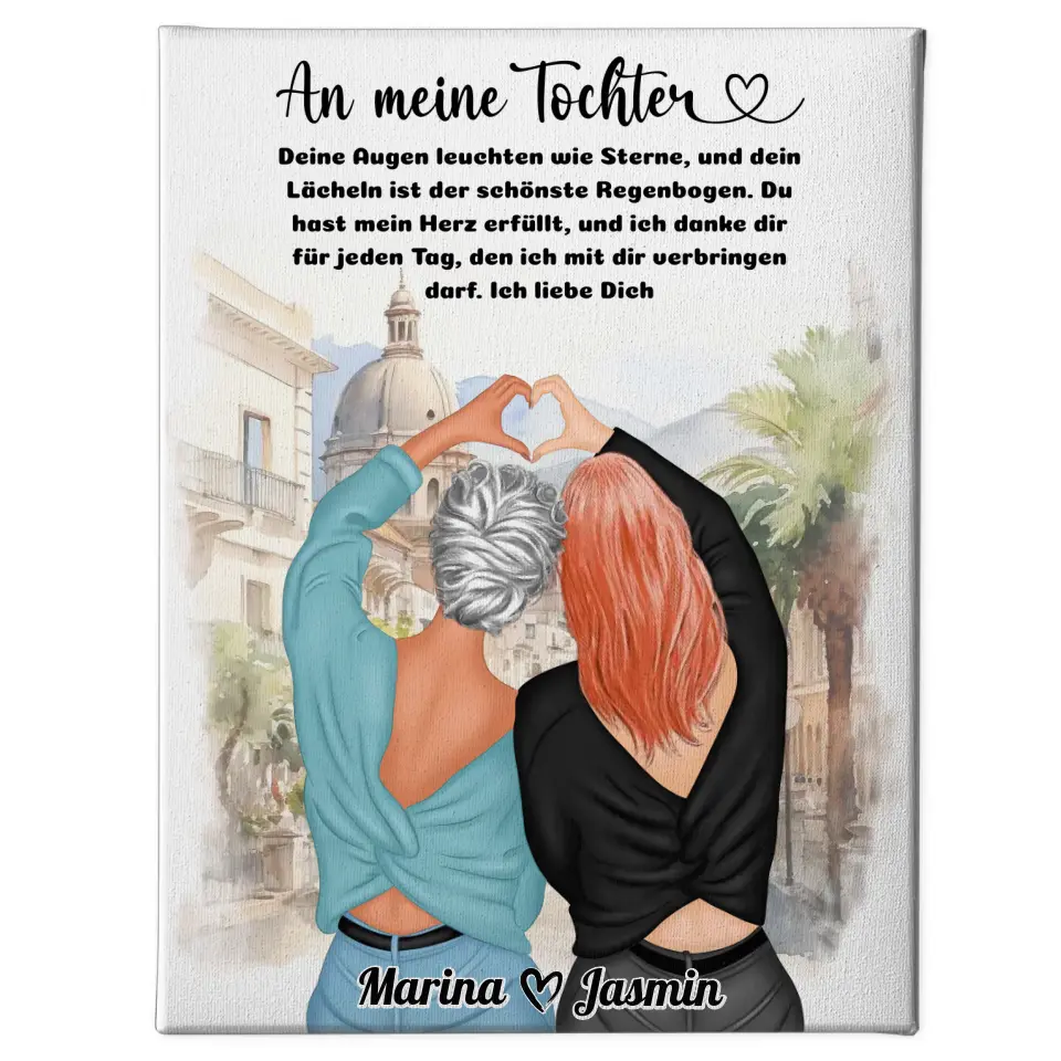 Mama Leinwand An Tochter Ich liebe Dich 1