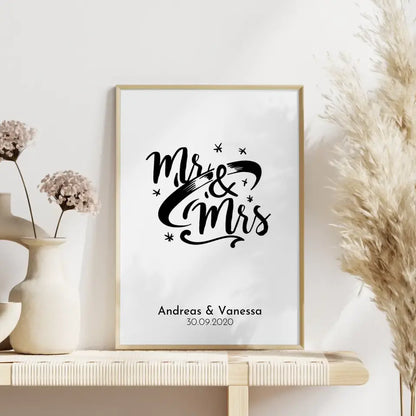 Personalisiertes Liebesposter Goldrahmen mit Namen Sternenhimmel Mit Namen und Datum 4