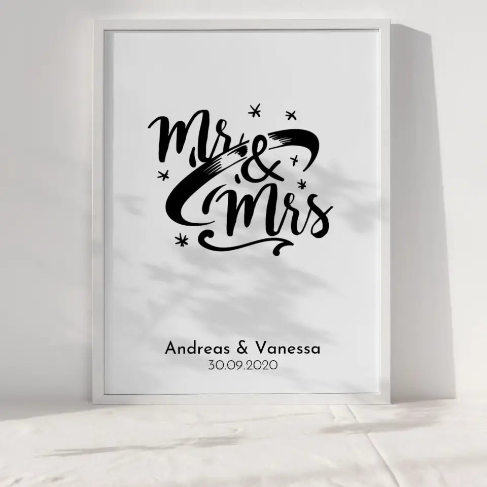 Personalisiertes Liebesposter Goldrahmen mit Namen Sternenhimmel Mit Namen und Datum 6