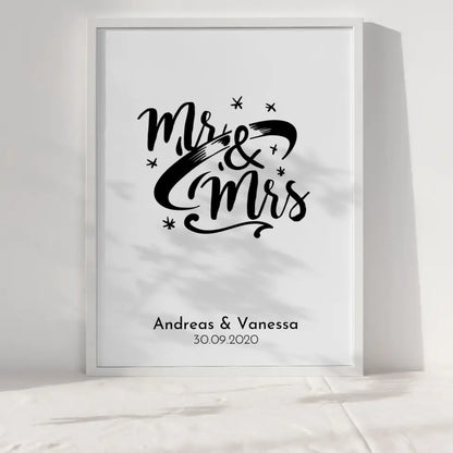 Personalisiertes Liebesposter Goldrahmen mit Namen Sternenhimmel Mit Namen und Datum 6