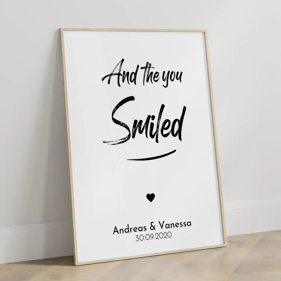 Personalisiertes Liebesposter Ti Amo Ich Liebe Dich Italienisch Mit Namen und Datum