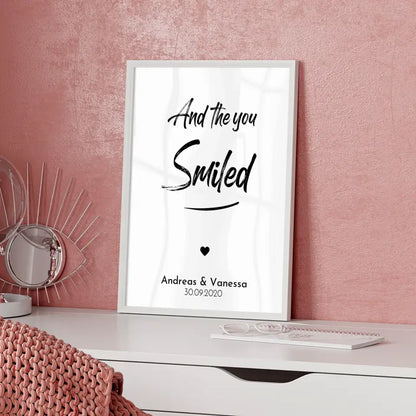 Personalisiertes Liebesposter Ti Amo Ich Liebe Dich Italienisch Mit Namen und Datum