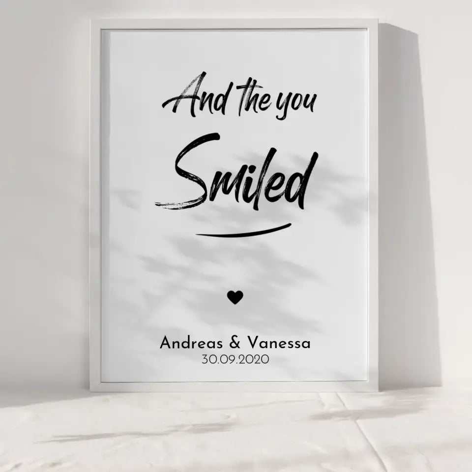 Personalisiertes Liebesposter Ti Amo Ich Liebe Dich Italienisch Mit Namen und Datum