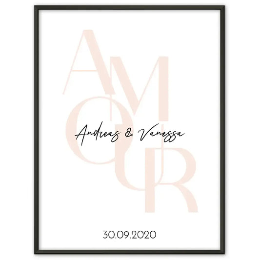 Personalisiertes Liebesposter Augenblick stand Zeit still Mit Namen und Datum