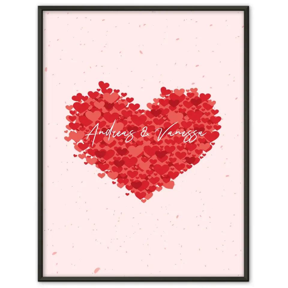 Personalisiertes Liebesposter Diamant Herz Namen Mit Namen