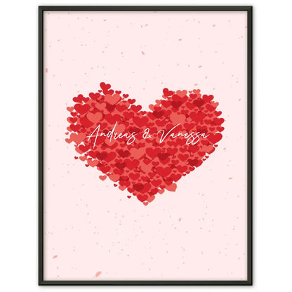 Personalisiertes Liebesposter Diamant Herz Namen Mit Namen