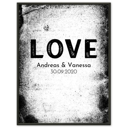 Personalisiertes Liebesposter Poster mit Namen und Datum Mit Namen und Datum
