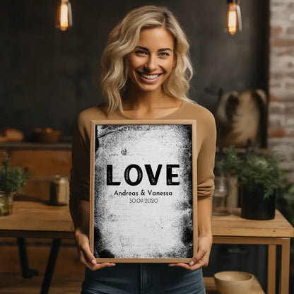 Personalisiertes Liebesposter Poster mit Namen und Datum Mit Namen und Datum