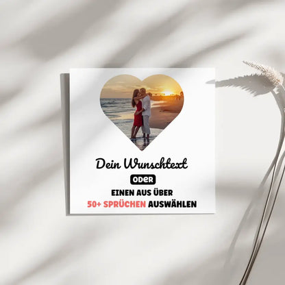 Fotoboard Herz Foto´ Fotokachel Mit 1 Foto & Spruch oder Wunschtext