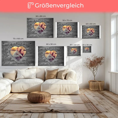 Tante Leinwand personalisiert DANKE Holz Look Vintage 6