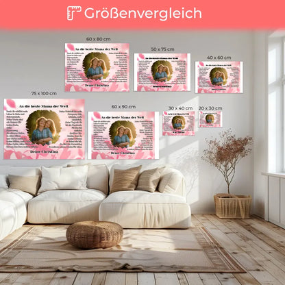 Personalisiertes Leinwand Geschenk Du bist die Mama mit Foto