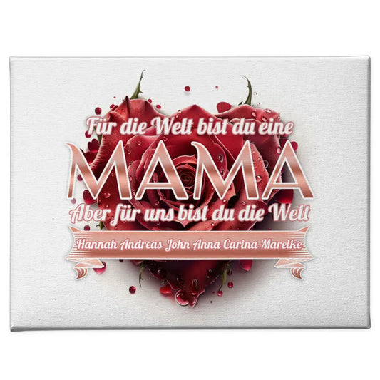 Rosenherz Leinwand für Mama Unsere Welt