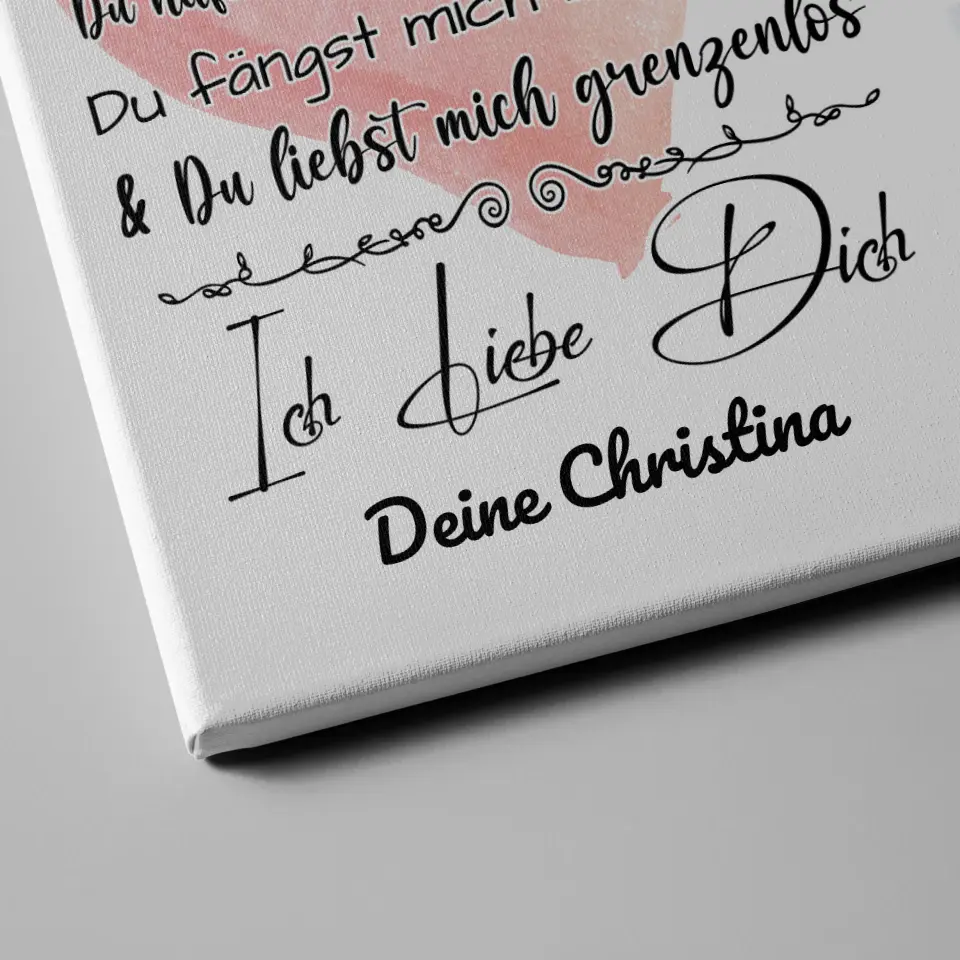 Personalisierte Leinwand Oma Ich liebe Dich Personalisiert