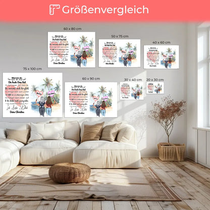 Personalisierte Leinwand Oma Ich liebe Dich Personalisiert