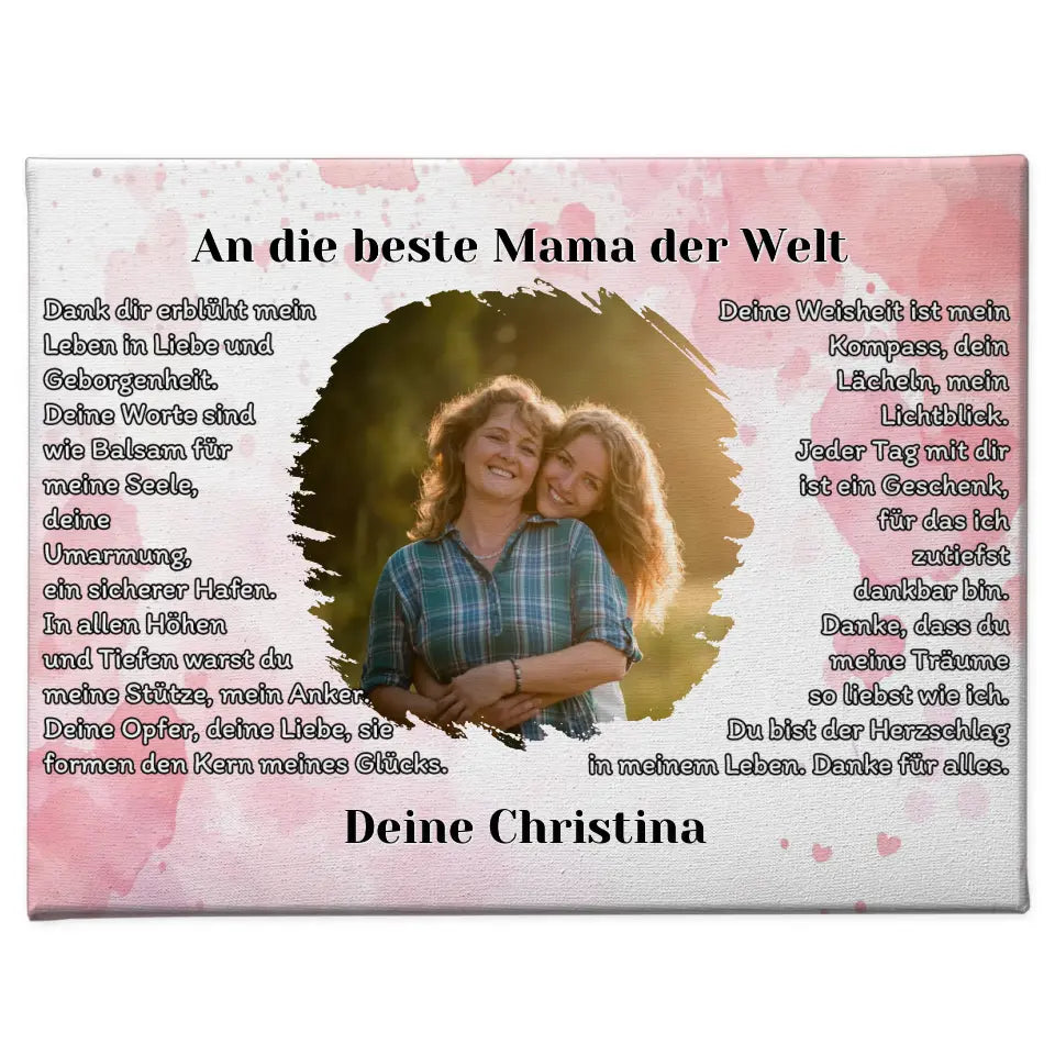 Foto Leinwand Mama Vintage Foto Stil Personalisiert