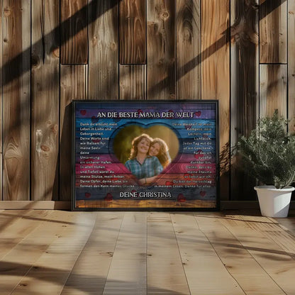 Personalisiertes Poster Mama Danksagung Mit Herz Foto