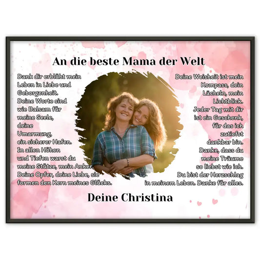 Foto Poster Mama Vintage Foto Stil Personalisiert