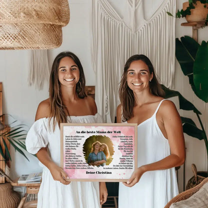 Foto Poster Mama Vintage Foto Stil Personalisiert