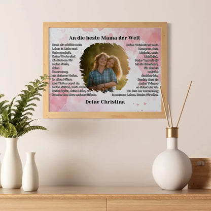 Foto Poster Mama Vintage Foto Stil Personalisiert