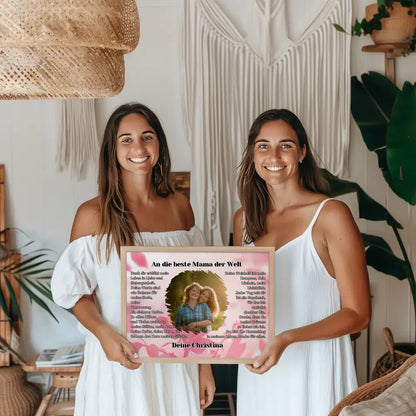 Personalisiertess Poster Geschenk Du bist die Mama mit Foto