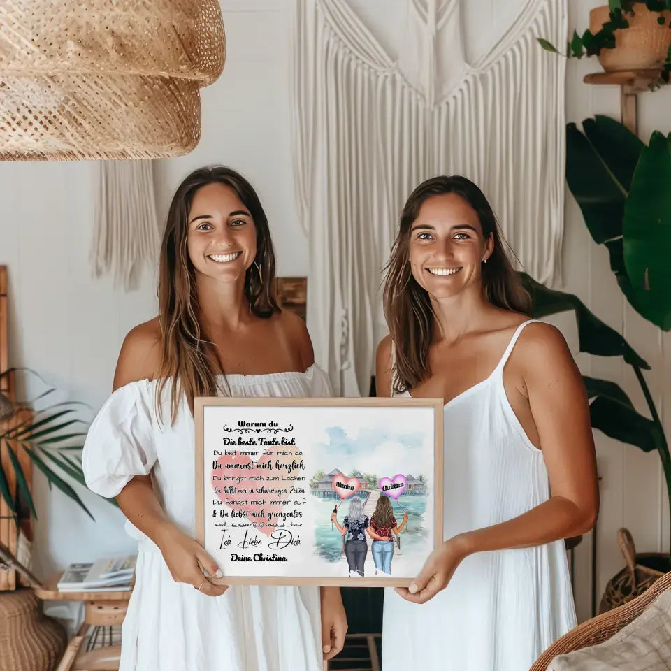 Poster Warum du die beste Tante bist Personalisiert